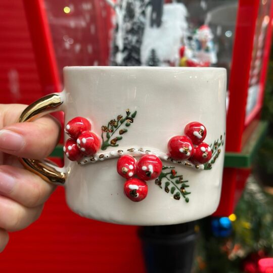 Yılbaşı Temalı Seramik Kupa - 01